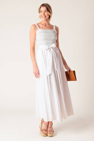 ROMINA BRODERIE WOVEN MIDI DRESS - By Baano