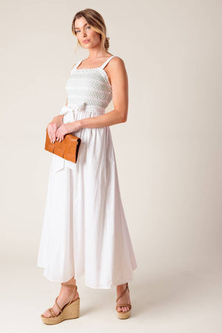 ROMINA BRODERIE WOVEN MIDI DRESS - By Baano