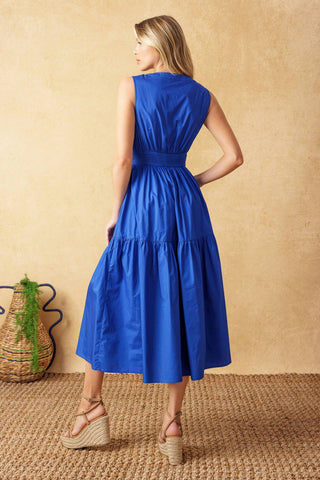 MYSTIC MIRAGE WOVEN MIDI DRESS - By Baano