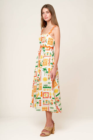 ROAMING AROUND WOVEN MIDI DRESS - By Baano