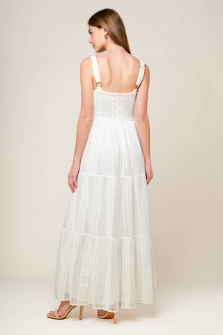 AFTER THE RAIN WHITE LACE MAXI DRESS - By Baano