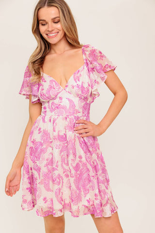 OCEAN WHISPER SKY BLUE WOVEN MINI DRESS - By Baano