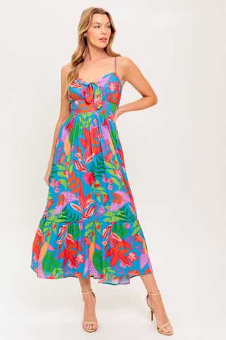 SLOW MOTION LOVE WOVEN MIDI DRESS - By Baano