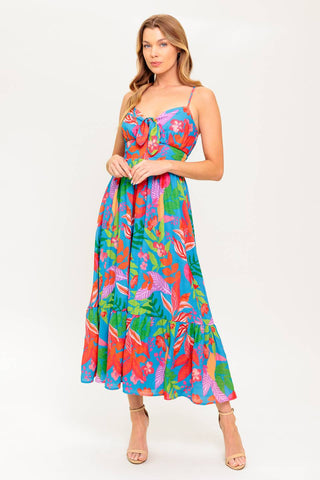 SLOW MOTION LOVE WOVEN MIDI DRESS - By Baano