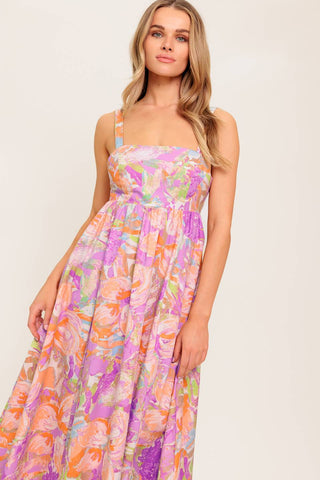 BREEZE SONG PINK WOVEN MIDI DRESS - By Baano