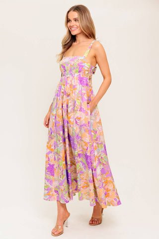 BREEZE SONG PINK WOVEN MIDI DRESS - By Baano