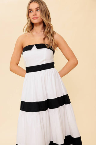 YOURS TO KEEP COLOR BLOKED MAXI DRESS - By Baano