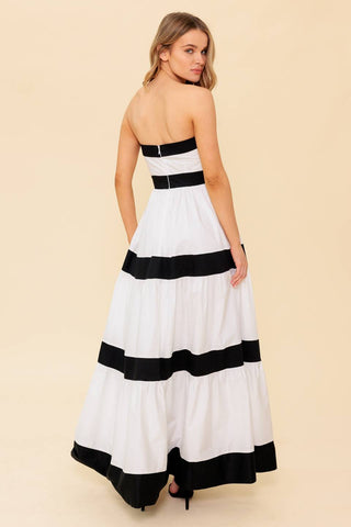 YOURS TO KEEP COLOR BLOKED MAXI DRESS - By Baano