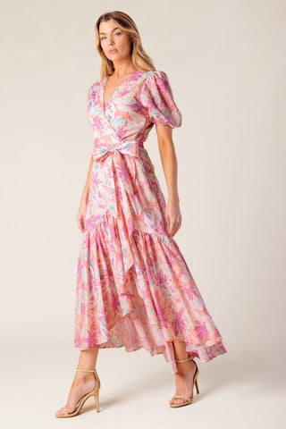 BLESS YOUR HEART CORAL WOVEN MINI DRESS - By Baano