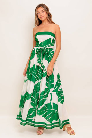 PURE MOMENT GREEN WOVEN ANKLE DRESS - By Baano