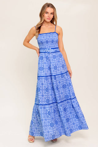 WAVES AND WHIMSY WOVEN MAXI DRESS - By Baano