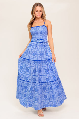 WAVES AND WHIMSY WOVEN MAXI DRESS - By Baano