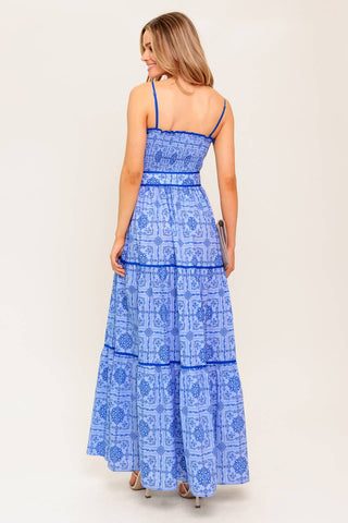 WAVES AND WHIMSY WOVEN MAXI DRESS - By Baano