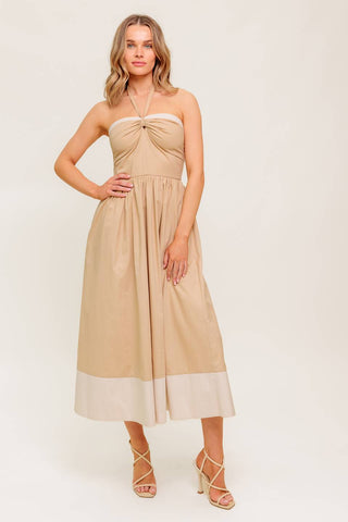 HYDRANGEA HAZE WOVEN MIDI DRESS - By Baano