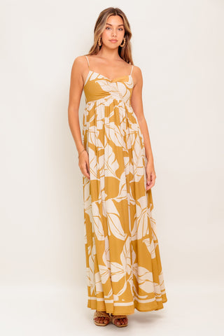 HEART OF HYDRANGEA WOVEN MAXI DRESS - By Baano
