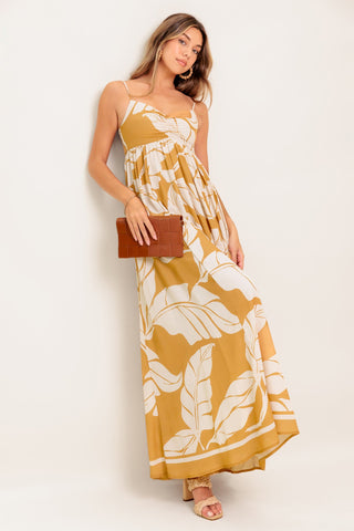 HEART OF HYDRANGEA WOVEN MAXI DRESS - By Baano