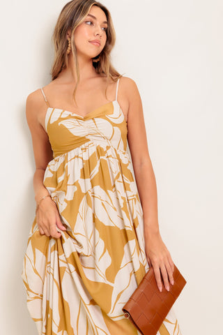 HEART OF HYDRANGEA WOVEN MAXI DRESS - By Baano