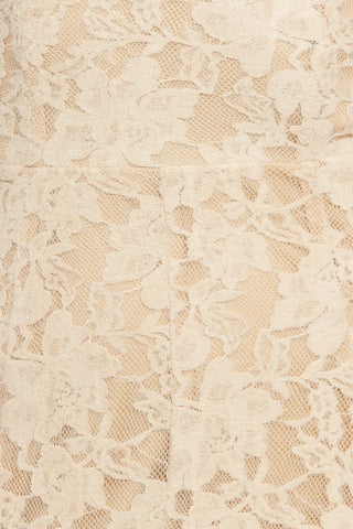 ELEGANT FLORAL STRETCH LACE MIDI DRESS - By Baano