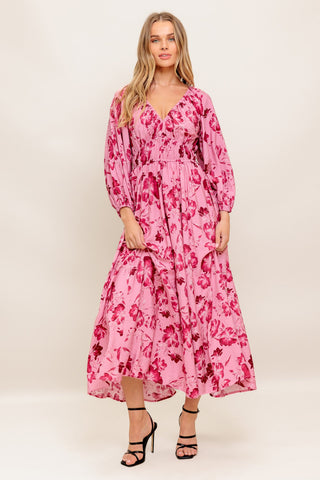 HONEY BUN MOUVE WOVEN MIDI DRESS - By Baano