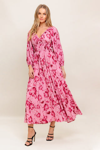 HONEY BUN MOUVE WOVEN MIDI DRESS - By Baano