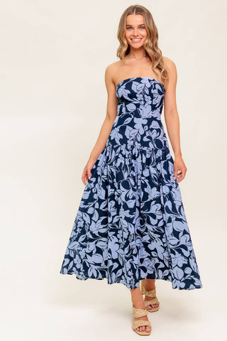 SMILES ARE CONTAGIOUS WOVEN MIDI DRESS - By Baano