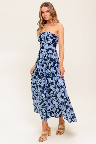 SMILES ARE CONTAGIOUS WOVEN MIDI DRESS - By Baano