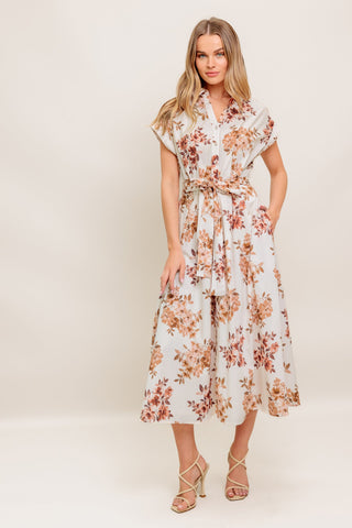 MAPLE GARDEN WOVEN MIDI DRESS - By Baano