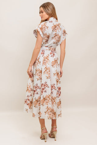 MAPLE GARDEN WOVEN MIDI DRESS - By Baano