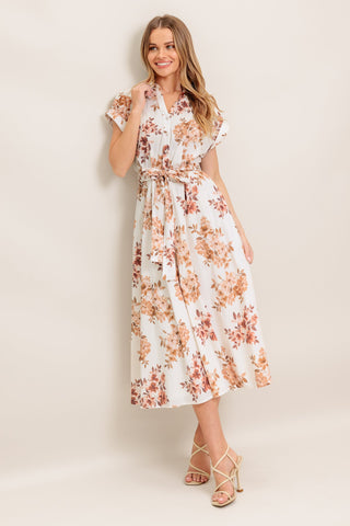 MAPLE GARDEN WOVEN MIDI DRESS - By Baano