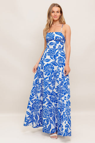 SEASIDE BLOOM WOVEN ANKLE DRESS - By Baano