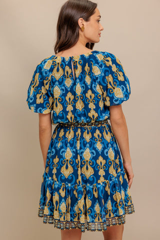 BAROQUE BREEZE WOVEN MINI DRESS - By Baano