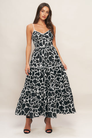 URBAN WILD WOVEN MIDI DRESS - By Baano