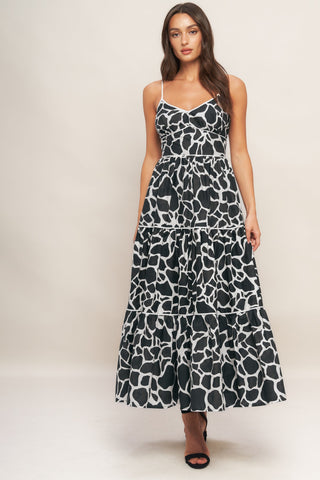 URBAN WILD WOVEN MIDI DRESS - By Baano