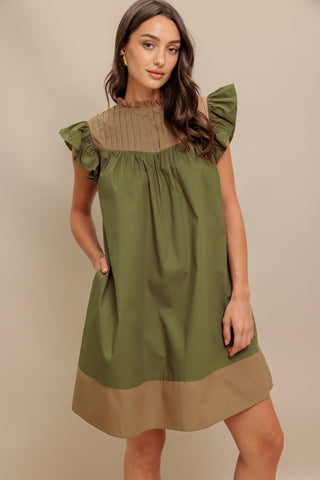 FOREST WHISPER WOVEN MINI DRESS - By Baano