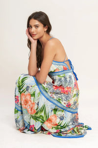 FRESH BOTANICAL SCALE WOVEN MAXI DRESS - Glamourous Grace