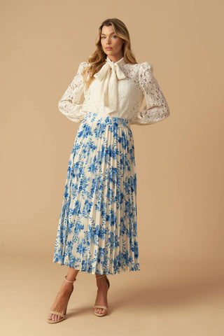 STARS IN MY HEART WOVEN MIDI SKIRT - By Baano