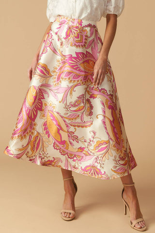 IN THE STILLNESS WOVEN MIDI SKIRT - By Baano