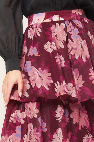 GARDEN ROMANCE WOVEN MAXI SKIRT - By Baano