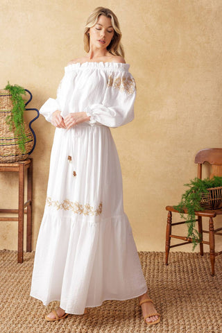 FULL SPEED AHEAD WOVEN MAXI SKIRT - By Baano