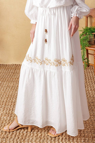 FULL SPEED AHEAD WOVEN MAXI SKIRT - By Baano