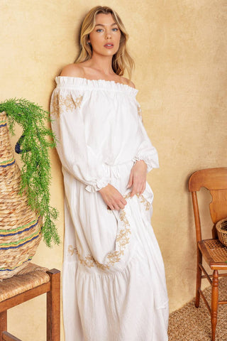 FULL SPEED AHEAD WOVEN MAXI SKIRT - By Baano