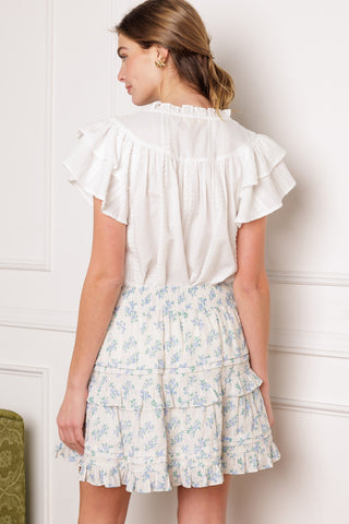 SUNLIT MOMENTS PRINT MINI SKIRT - By Baano