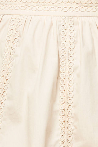 LAYTON CREAM WOVEN MIDI SKIRT - By Baano