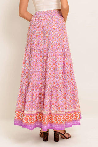 WHISPERING LAVENDER WOVEN MAXI SKIRT - By Baano