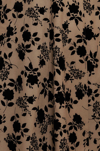 CLASSIC BLOOM LOOK WOVEN FLOCKING CIRCLE SKIRT - By Baano