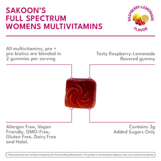 Women’s Multivitamin Gummies with Beauty, Energy & Digestive Support - By Baano