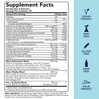 Mens Full Spectrum Multivitamin + Pre+Probiotics Gummies - By Baano