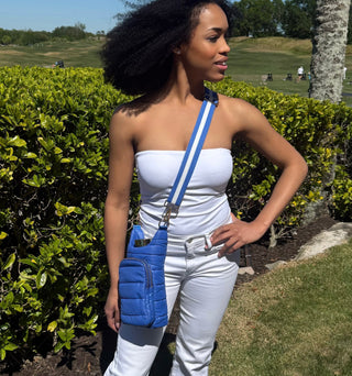 Royal Blue HydroBag® with Blue & White Striped Strap