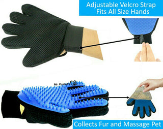 Mr. Peanut's 2 Pak HanD 259 Silicone Pins Pet Grooming Gloves - By Baano