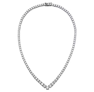 Moissanite Diamond V Necklace Ring Deluxe Fine Jewelry